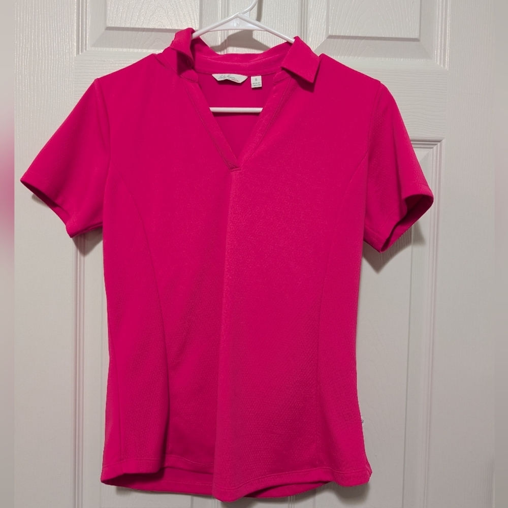 Lady Hagen Small Hot Pink Golf/Tennis Short Sleeve Polo, Business‎ Casual